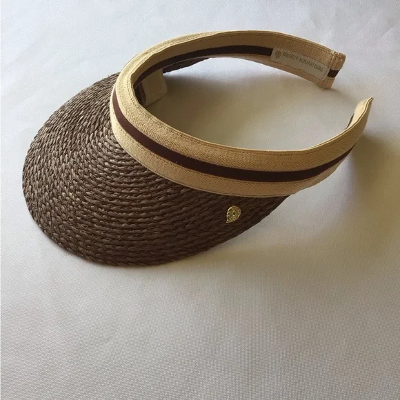 Helen Kaminski Brown and Tan Woven Visor - Picture 10 of 10
